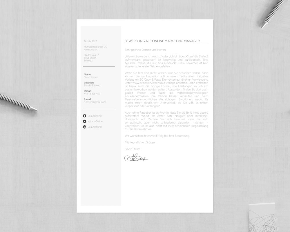 Motivationsschreiben Aufbau