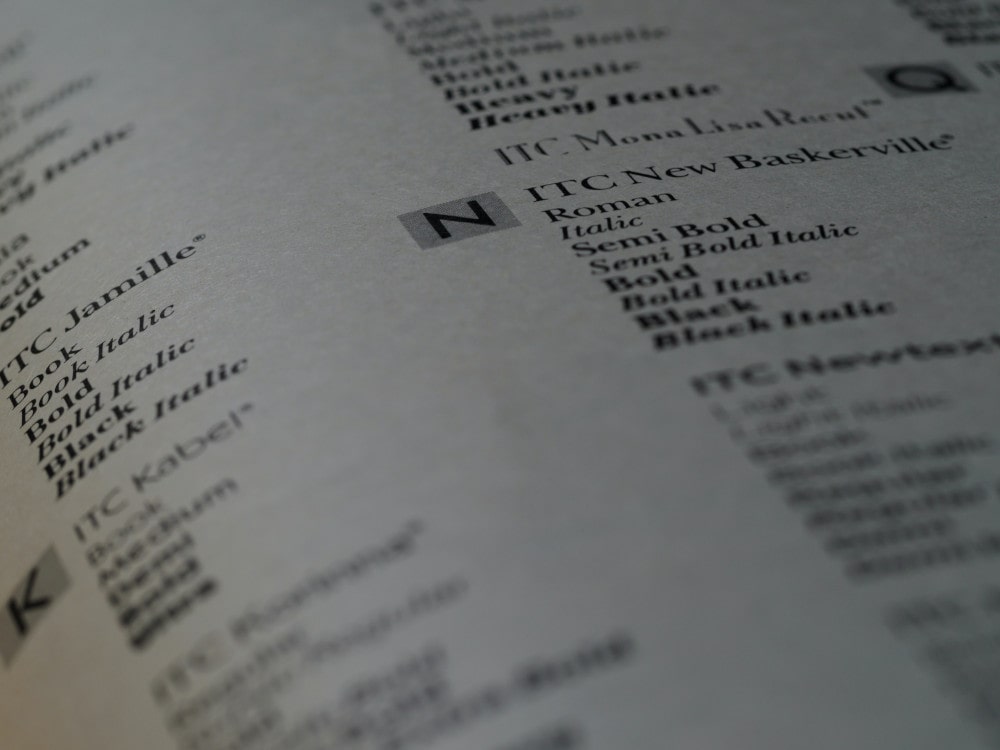 moderner Lebenslauf Schriftarten